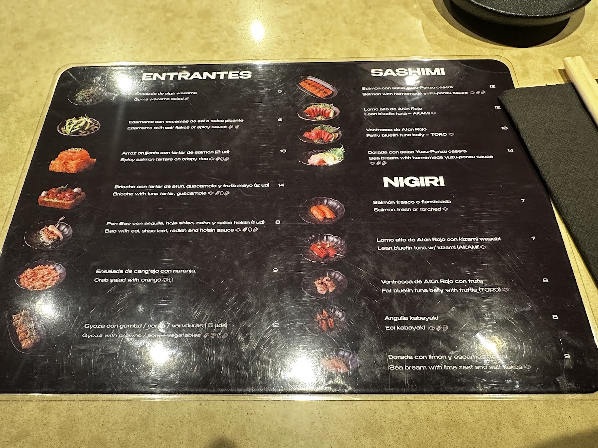 Menu Arigato Tarifa-3